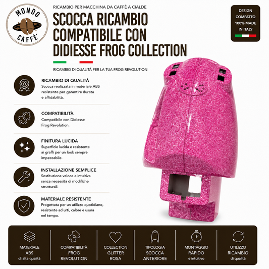 SCOCCA RICAMBIO COMPATIBILE CON DIDIESSE FROG-COLLECTION(Glitter Rosa)