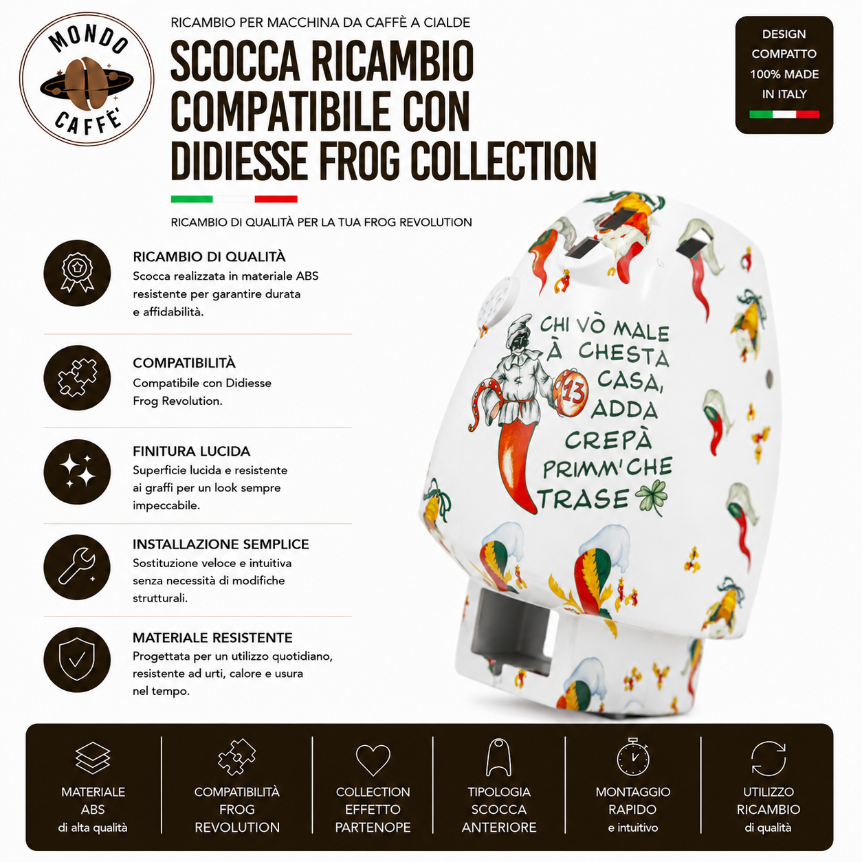 SCOCCA RICAMBIO COMPATIBILE CON DIDIESSE FROG-COLLECTION(Partenope)