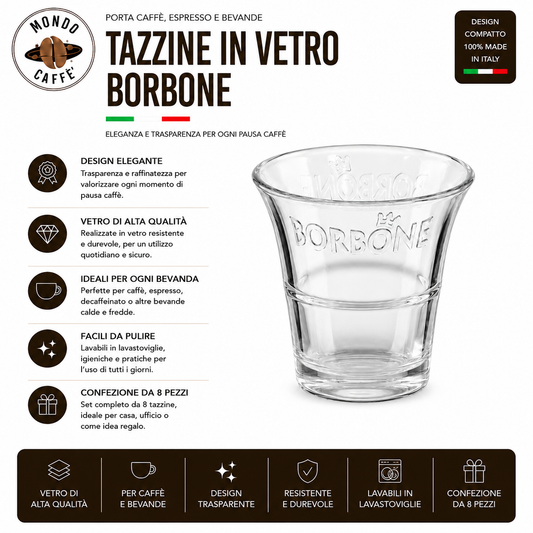 TAZZINE IN VETRO BORBONE