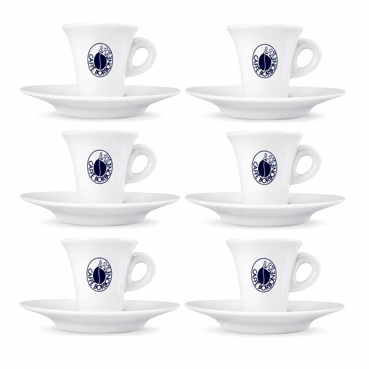 SET 6 TAZZINE BORBONE CON PIATTO