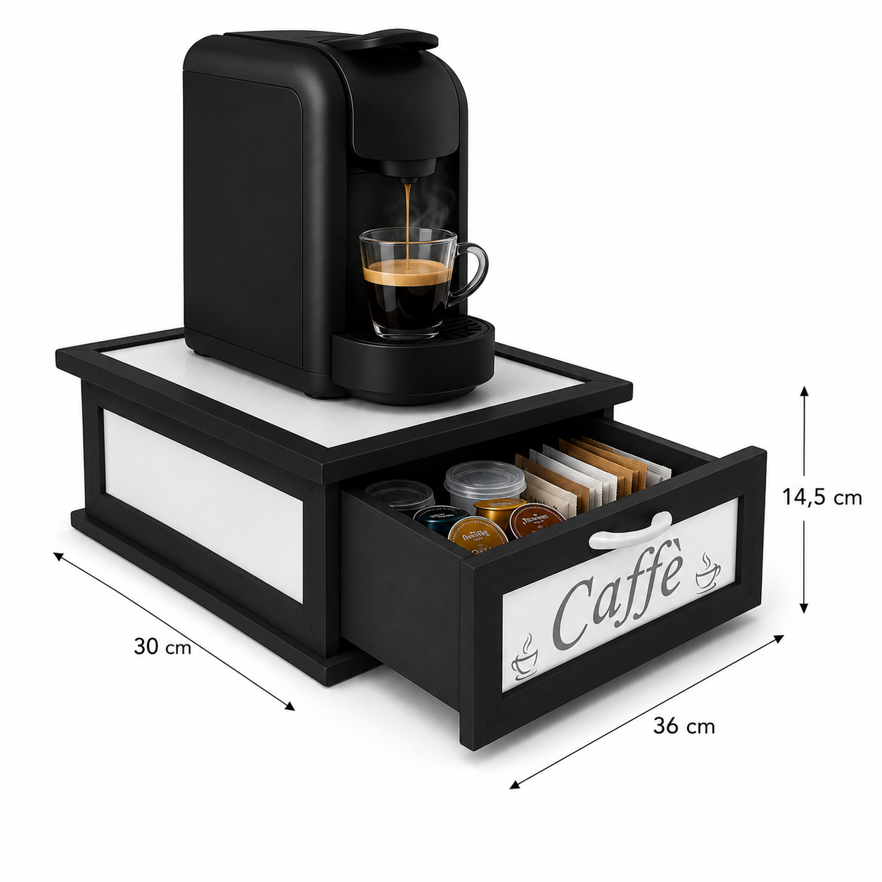 Porta Cialde e Capsule Caffè in Legno