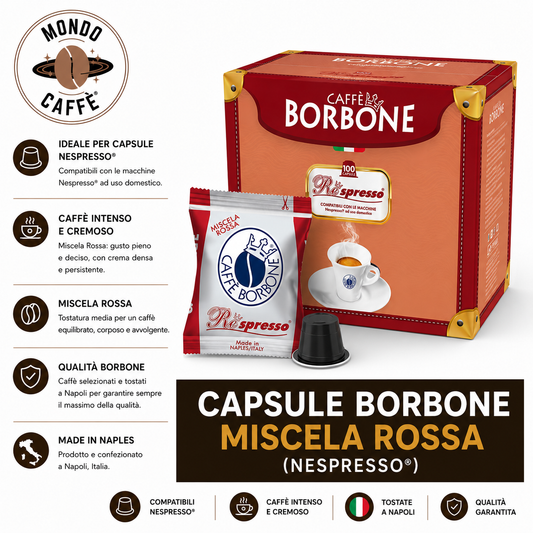 CAPSULE BORBONE MISCELA ROSSA(Nespresso)