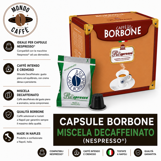 CAPSULE BORBONE DECAFFEINATO(Nespresso)