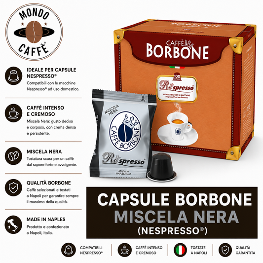 CAPSULE BORBONE MISCELA NERA(Nespresso)