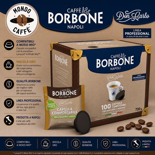 CAPSULE CAFFÈ BORBONE DON CARLO MISCELA ORO(A Modo Mio)