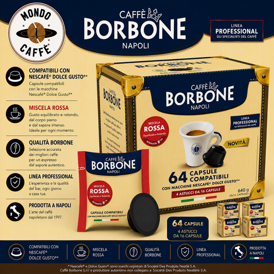CAPSULE CAFFÈ BORBONE MISCELA ROSSA(Dolce Gusto)
