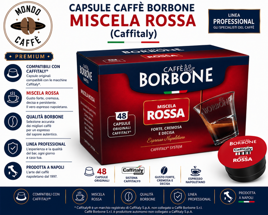 CAPSULE CAFFÈ BORBONE MISCELA ROSSA(Caffitaly)