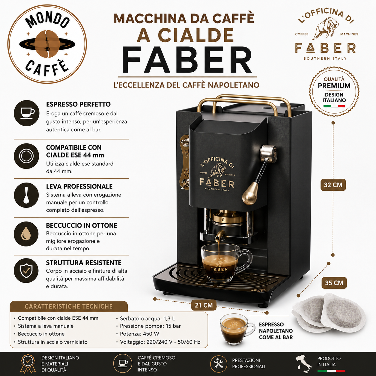 MACCHINA DA CAFFÈ A CIALDE FABER