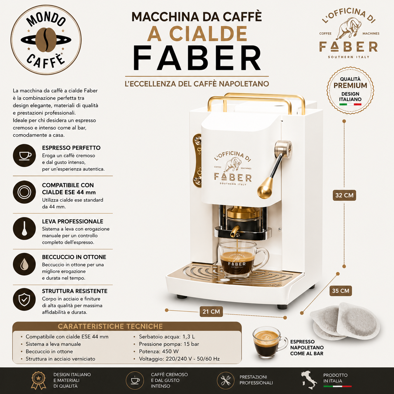 MACCHINA DA CAFFÈ A CIALDE FABER